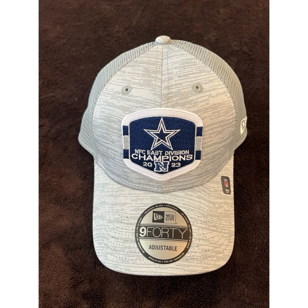 Dallas Cowboys NFC East Champions 2023 Gray 9FORTY Adjustable Hat NWT